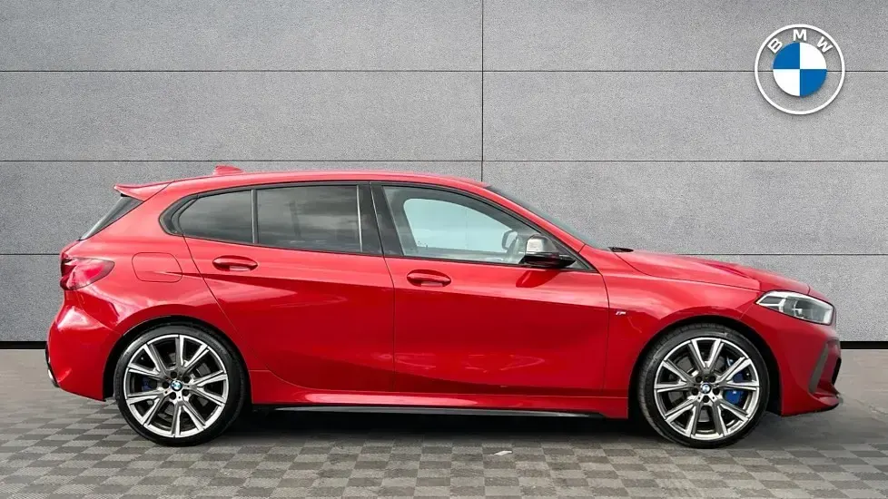 Used BMW M135 Shadowline 302 HP (222 kW) 2020 Red Hatchback