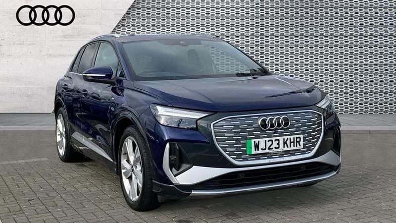 Blue Used 2023 Audi Q4 e-tron S-Line SUV | £26,972 (Fair price) - Image 1/4
