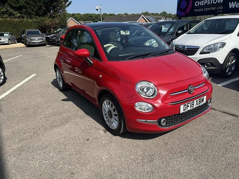 Red Used 2018 Fiat 500 Lounge Hatchback | £5,997 (Fair price) - Image 1/4