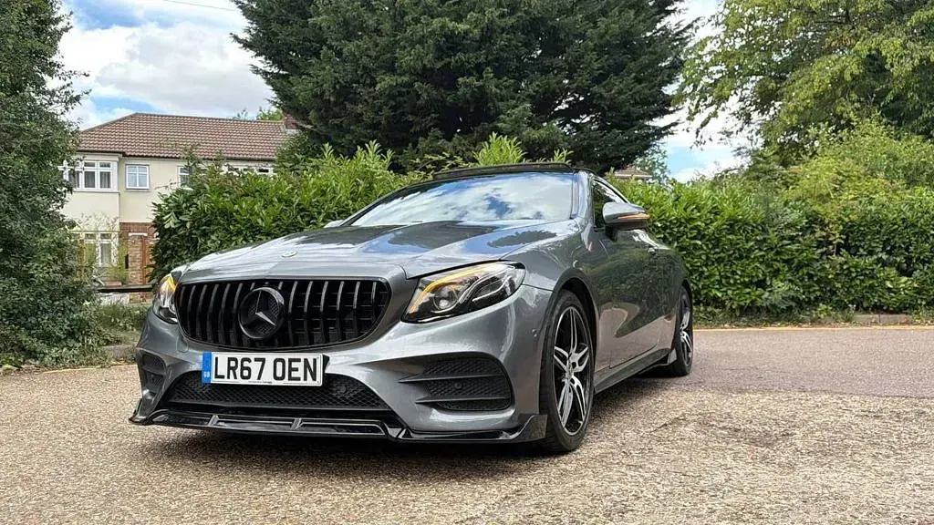 Used Mercedes E220 AMG line 194 HP (142 kW) 2017 Grey Coupe
