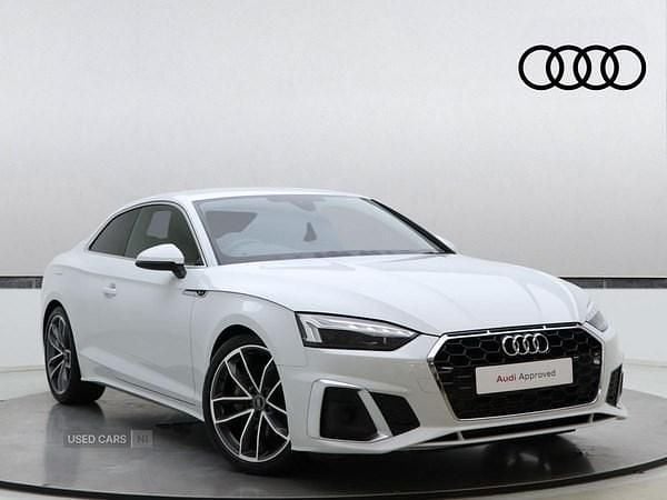 White Used 2022 Audi A5 S-Line Coupe | £23,790 (Good price) - Image 1/4