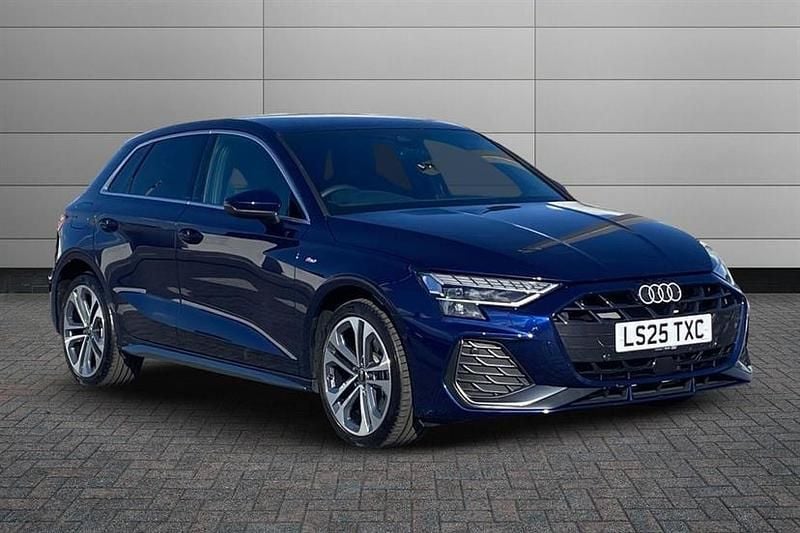 Navarra blue Used 2025 Audi A3 e-tron S-Line Hatchback | £29,950 (Fair price) - Image 1/4