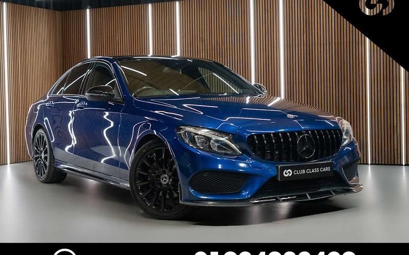 Used Mercedes C220 AMG Line Premium 170 HP (125 kW) 2018 Blue Sedan