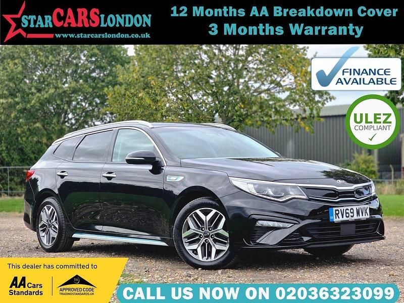 Black Used 2019 Kia Optima Hybrid Sedan | £9,000 - Image 1/4