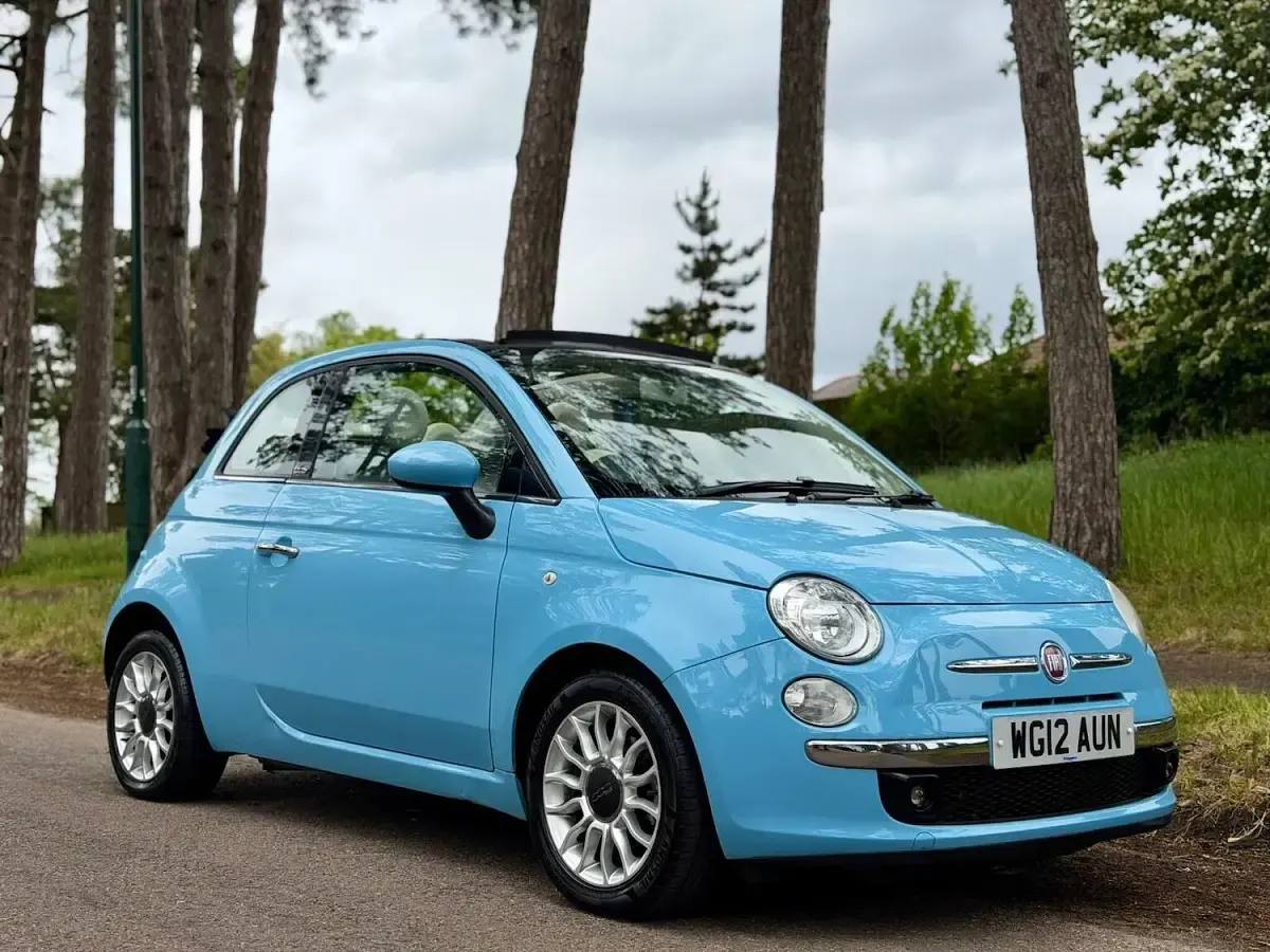 Used Fiat 500 Lounge 2012 Blue Cabriolet