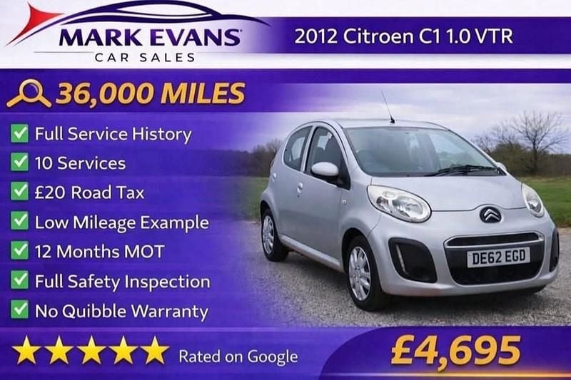 Used Citroën C1 VTR Sport 68 HP (50 kW) 2012 Grey Hatchback