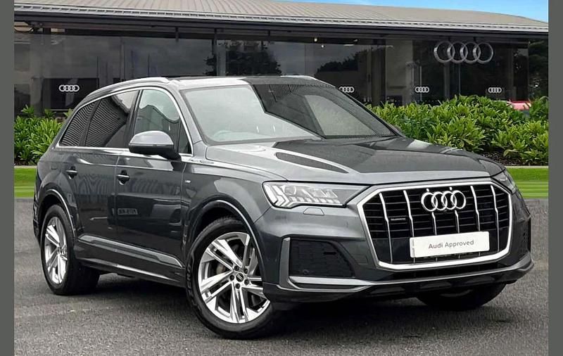Grey Used 2021 Audi Q7 S-Line SUV | £36,690 (Fair price) - Image 1/4