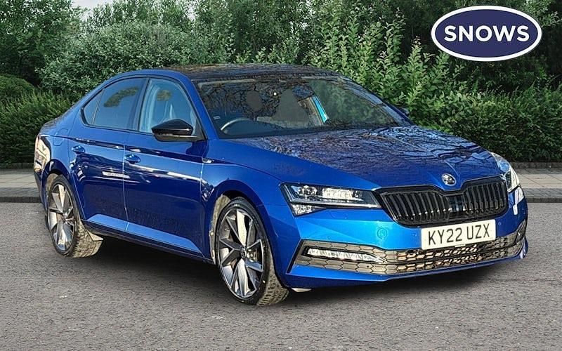 Blue Used 2022 Skoda Superb SportlinePlus Hatchback | £25,999 (Good price) - Image 1/3