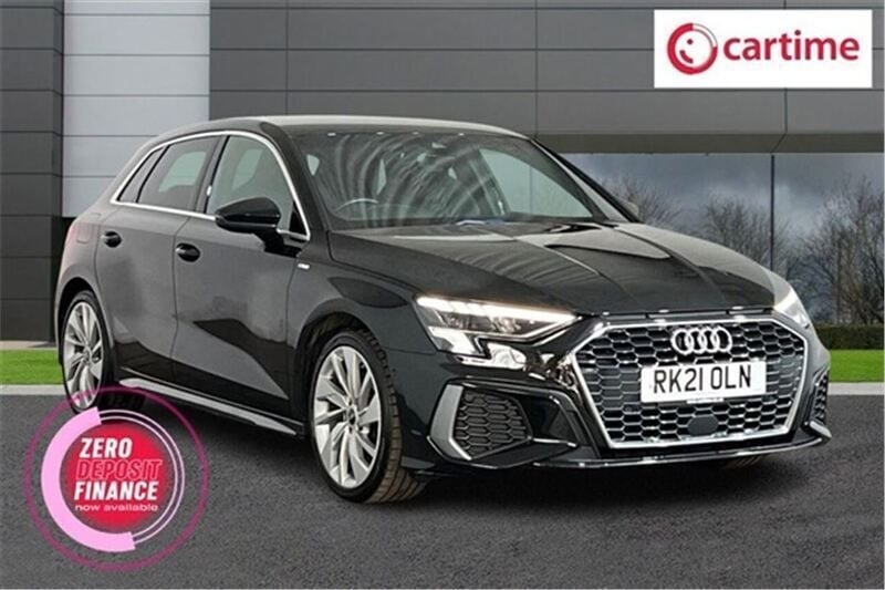 Black Used 2021 Audi A3 Sportback S-Line Hatchback | £20,699 (Fair price) - Image 1/3