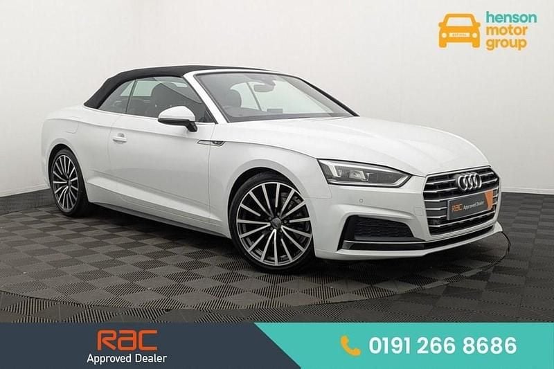 Used Audi A5 Cabriolet S-Line 190 HP (139 kW) 2018 White Cabriolet