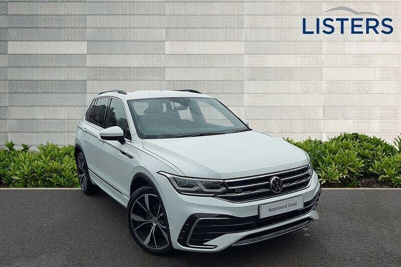 Pure white Used 2023 VW Tiguan R-line Edition SUV | £28,790 (Fair price) - Image 1/4