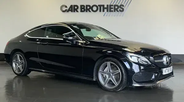 Used Mercedes C220 AMG line 170 HP (125 kW) 2018 Black Coupe