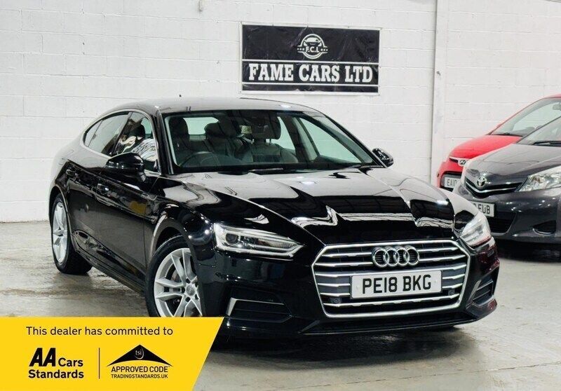 Black Used 2018 Audi A5 Sportback Sport Hatchback | £7,500 (Good price) - Image 1/3