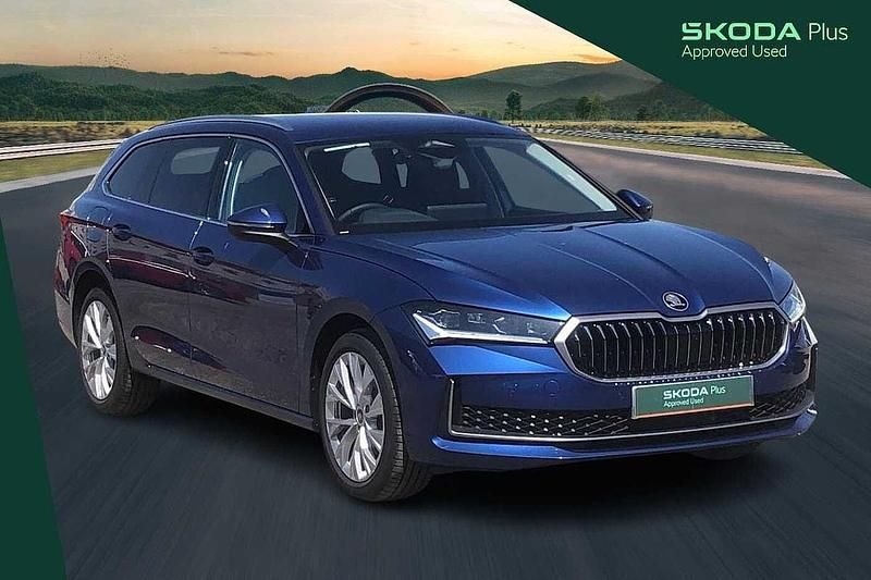 Cobalt blue metallic Used 2025 Skoda Superb SE L Estate | £31,990 - Image 1/4