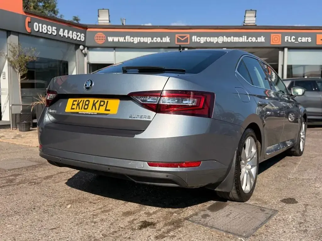 Used Skoda Superb SE L Executive 220 HP (161 kW) 2018 Grey Hatchback