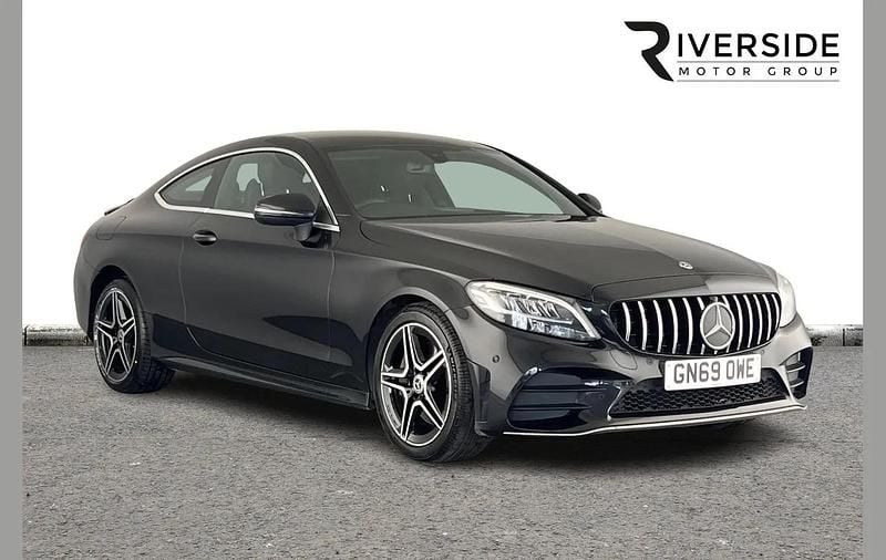 Used Mercedes C300 AMG line 258 HP (189 kW) 2019 Black Coupe