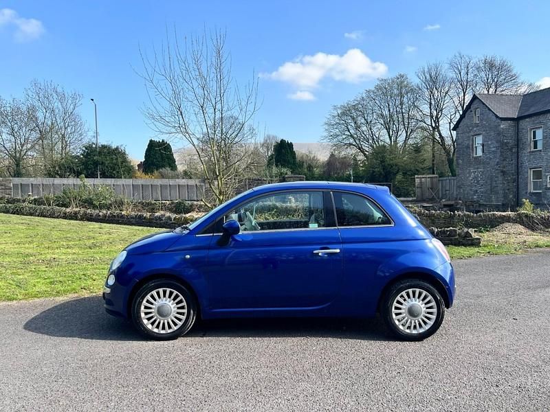Used Fiat 500 Lounge 69 HP (50 kW) 2009 Blue Cabriolet