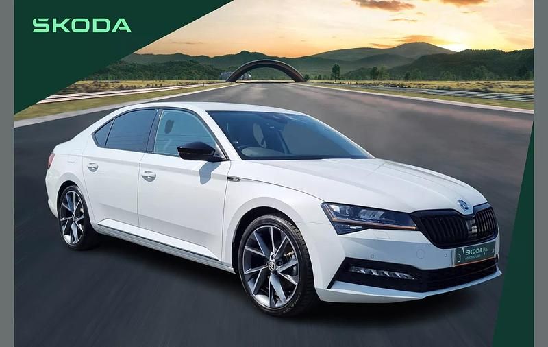 White Used 2024 Skoda Superb SportlinePlus Hatchback | £26,490 (Fair price) - Image 1/4