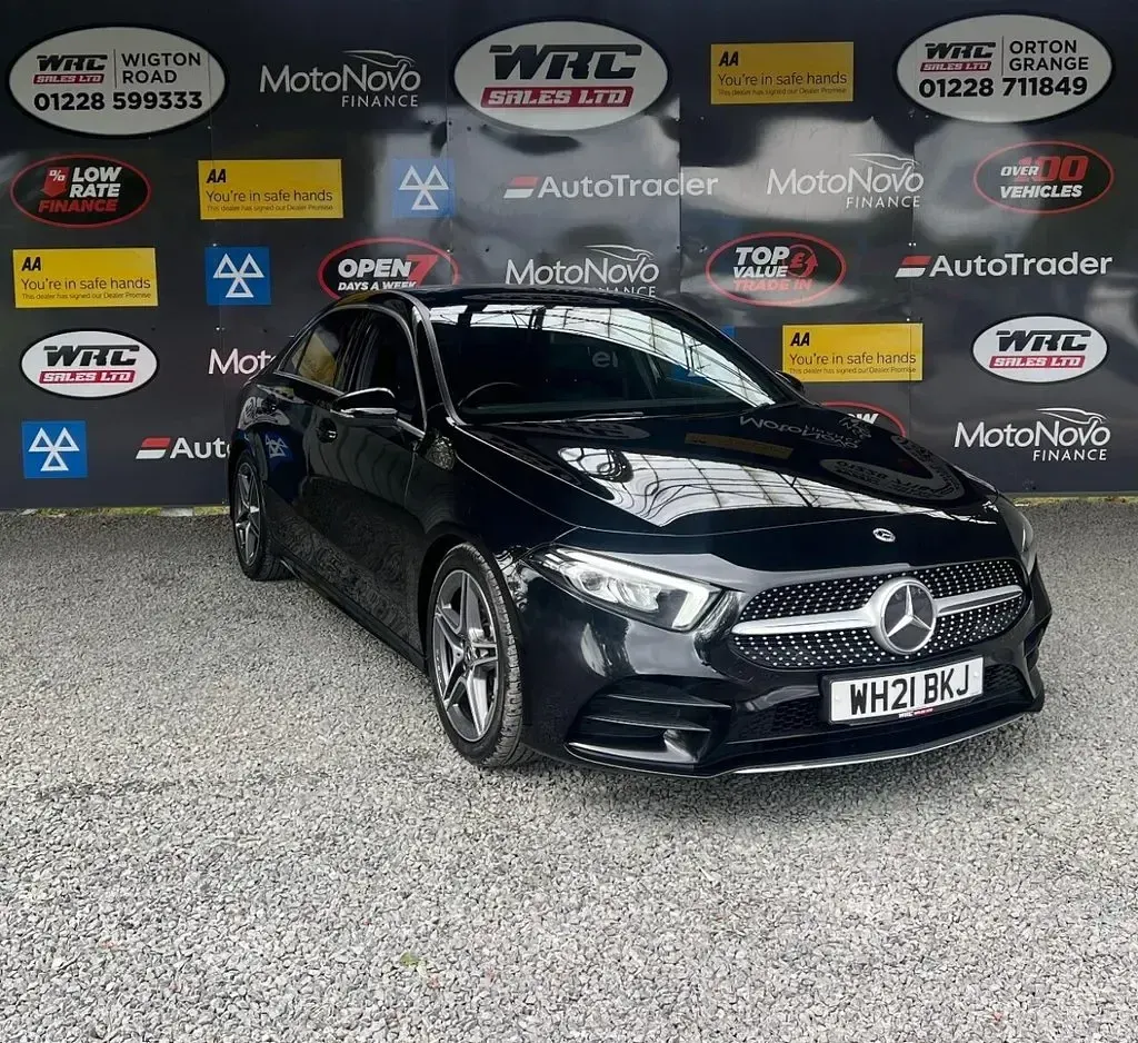 Used Mercedes A200 AMG line 150 HP (110 kW) 2021 Black Sedan