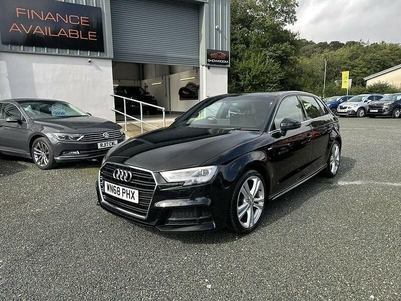 Used Audi A3 Sportback S-Line 150 HP (110 kW) 2018 Black Hatchback