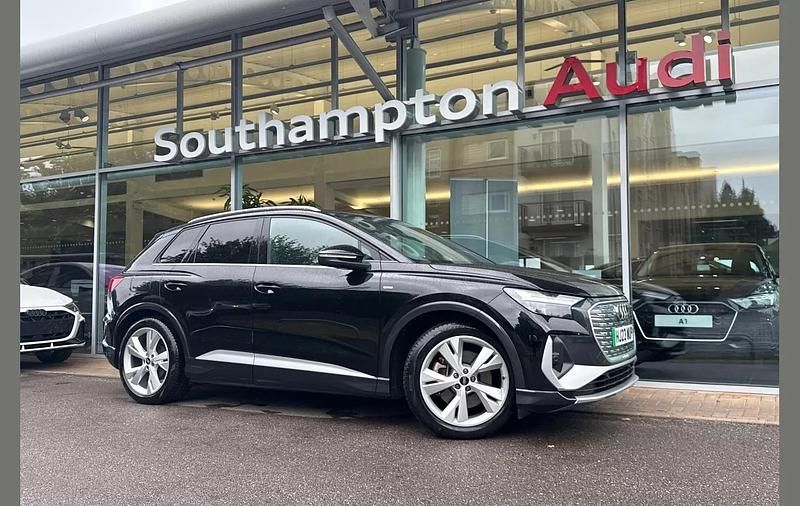 Black Used 2023 Audi Q4 e-tron S-Line SUV | £28,650 (Fair price) - Image 1/4
