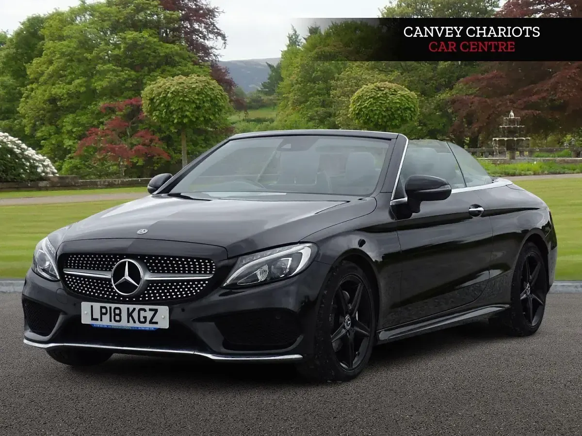 Usado Mercedes C200 AMG line 2018 Preto Cabrios