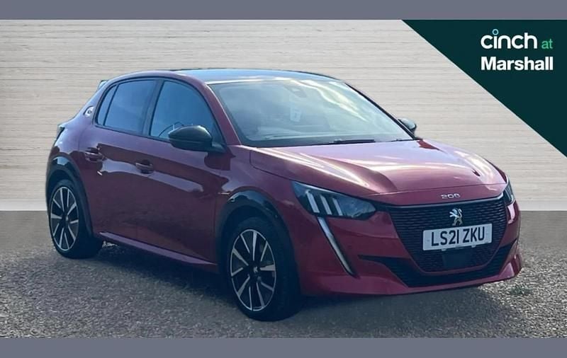 Red Used 2021 Peugeot e-208 Premium Hatchback | £13,292 (Fair price) - Image 1/4
