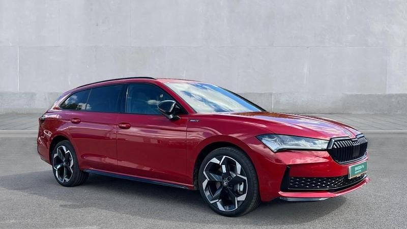 Carmine red metallic Used 2025 Skoda Superb SportLine | £42,990 - Image 1/4