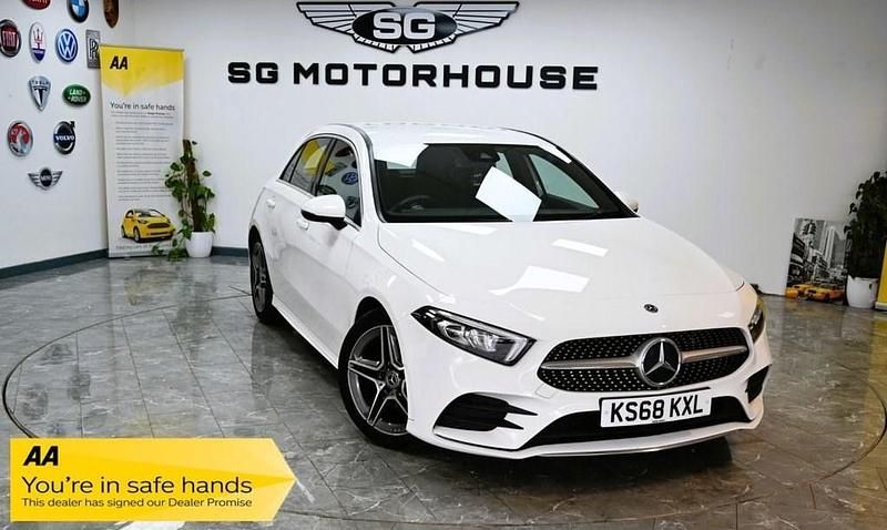 Used Mercedes A180 AMG line 116 HP (85 kW) 2018 White Hatchback