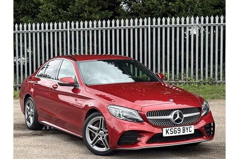 Red Used 2019 Mercedes C300 AMG Line Premium Sedan | £18,395 (Fair price) - Image 1/4