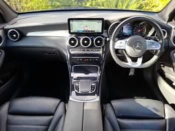Used Mercedes GLC300 AMG line 258 HP (189 kW) 2021 Blue Coupe