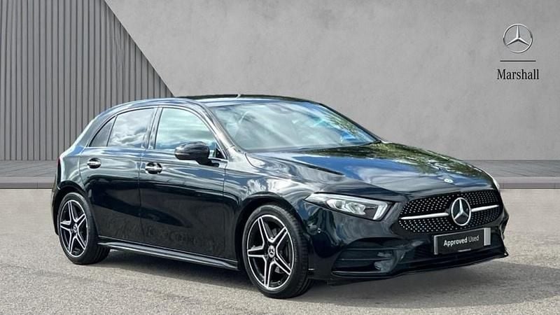 Cosmos black metallic Used 2022 Mercedes A200 AMG Line Premium Hatchback | £22,750 (A bit pricey) - Image 1/4
