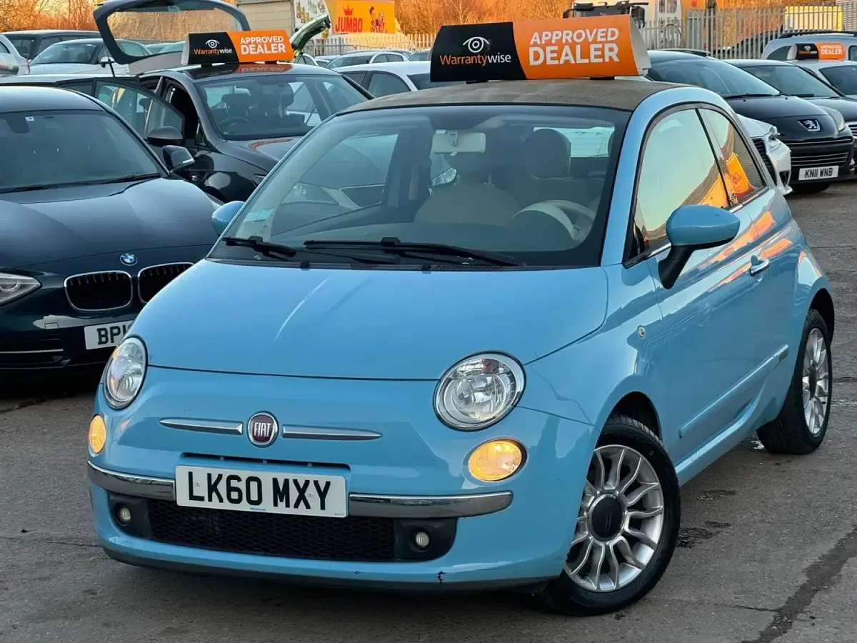 Usado Fiat 500C S 85 HP (62 kW) 2010 Azul Cabrios