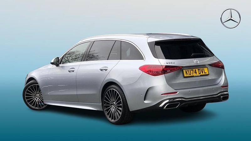 Used Mercedes C300 AMG line 2024 Metallic paint hightech silver Estate