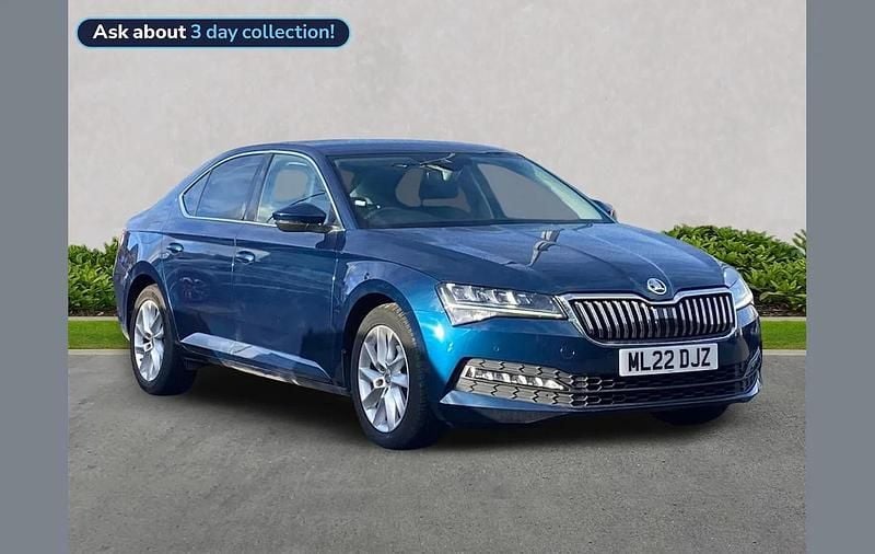 Used Skoda Superb SE Technology 147 HP (108 kW) 2022 Blue Hatchback