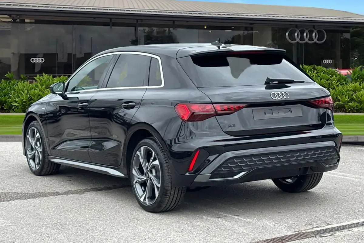 New Audi A3 Sportback S-Line 2026 Black Hatchback