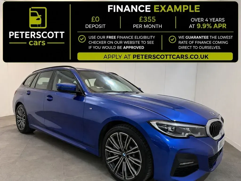 Used BMW 330e M Sport 292 HP (214 kW) 2021 Blue Estate