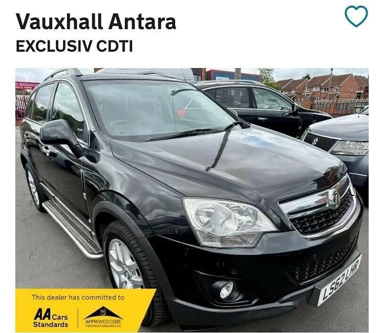 Black Used 2012 Vauxhall Antara SUV | £3,695 (Fair price) - Image 1/4