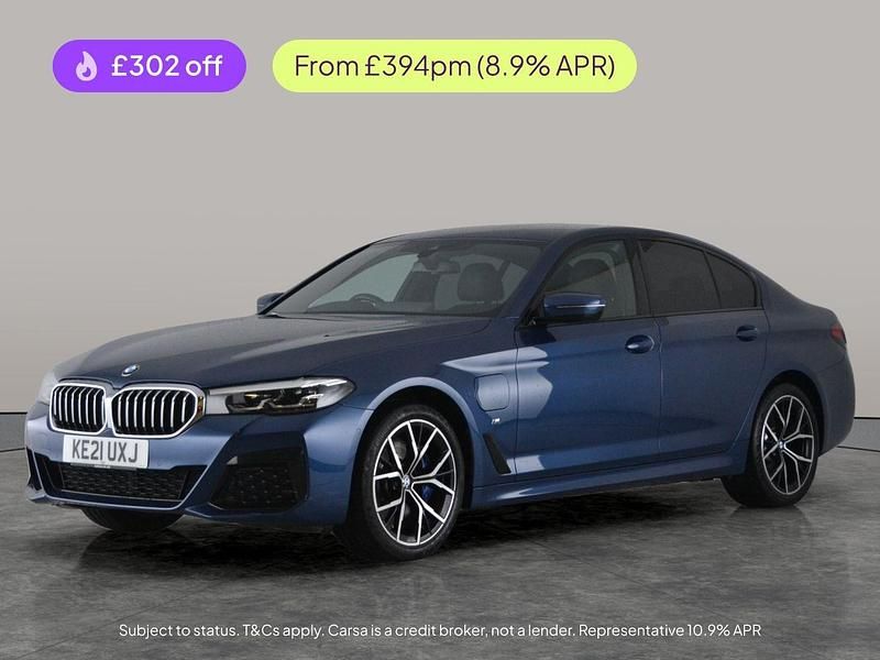 Blue Used 2021 BMW 530e M Sport Sedan | £22,522 (A bit pricey) - Image 1/3