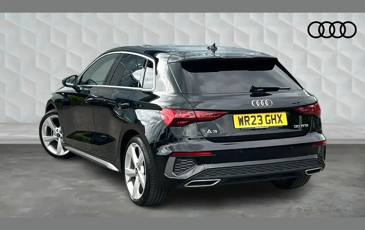 Used Audi A3 S-Line 110 HP (80 kW) 2023 Black Sedan