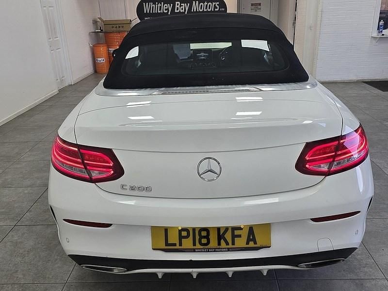Used Mercedes C200 AMG line 2018 White Cabriolet
