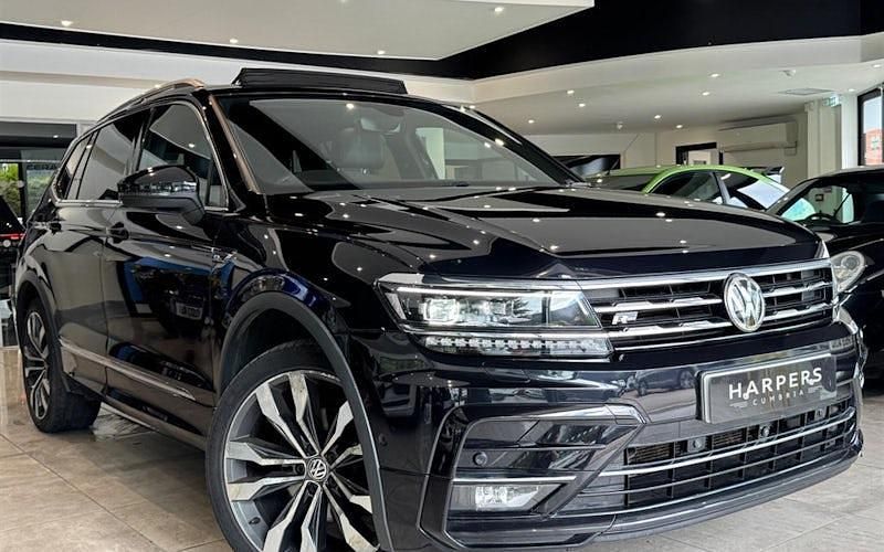 Black Used 2020 VW Tiguan Allspace R-line SUV | £24,172 (Fair price) - Image 1/4