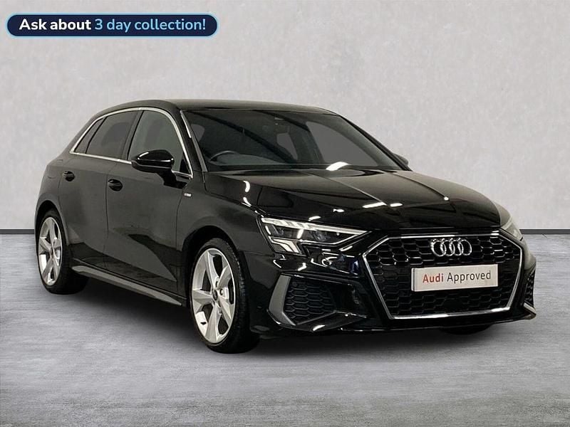 Black Used 2022 Audi A3 S-Line Hatchback | £20,072 (Fair price) - Image 1/4