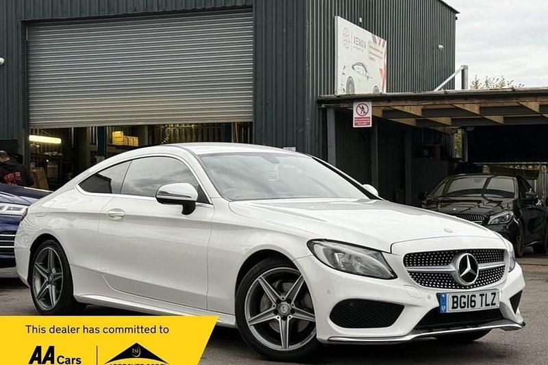 White Used 2016 Mercedes C220 AMG line Coupe | £13,990 (Fair price) - Image 1/1