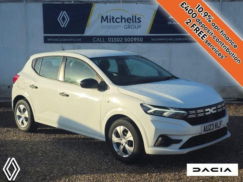 White Used 2023 Dacia Sandero Essentiel Hatchback | £9,495 (Super price) - Image 1/4
