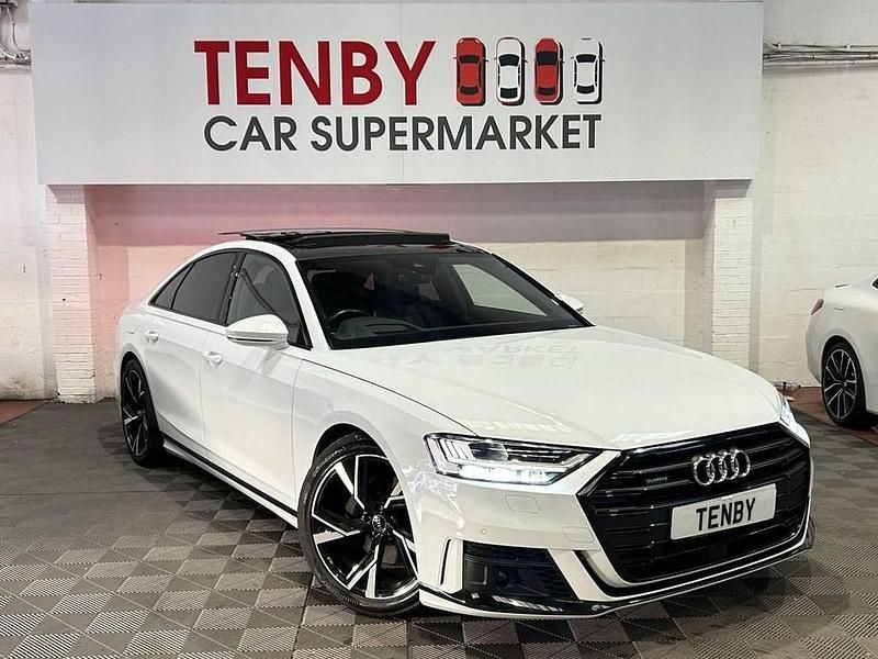 Used Audi A8 Black Edition 286 HP (210 kW) 2021 White Sedan