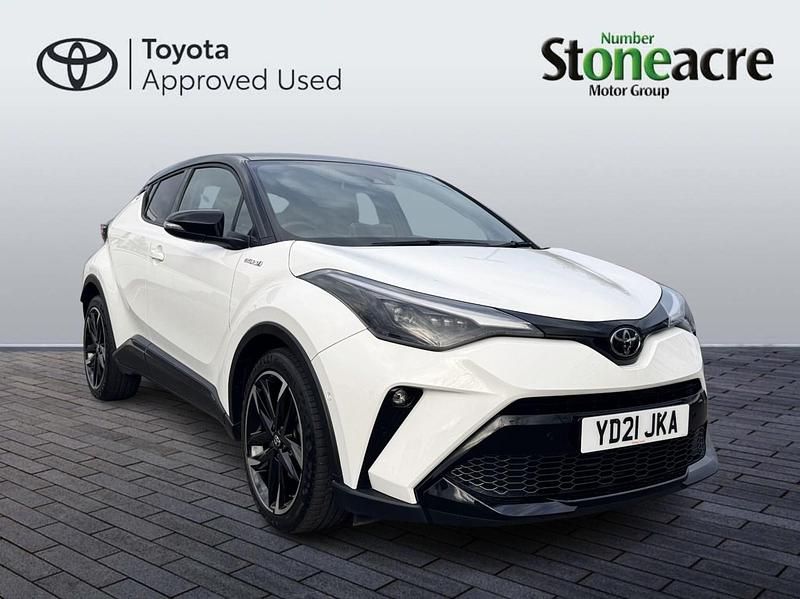 White/black Used 2021 Toyota C-HR Sport SUV | £20,500 (Good price) - Image 1/4