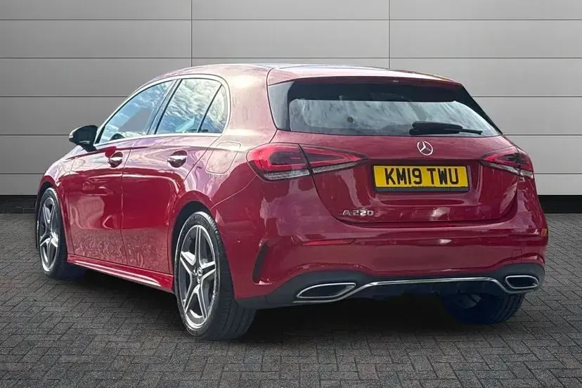 Used Mercedes A190 AMG line 187 HP (137 kW) 2019 Jupiter red Hatchback