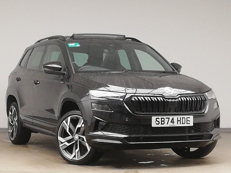 Black Used 2024 Skoda Karoq SportLine SUV | £29,498 (A bit pricey) - Image 1/4