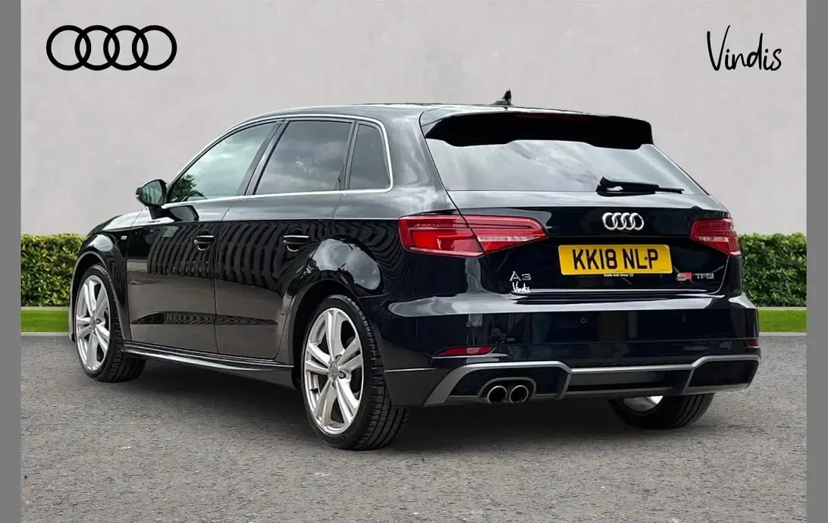 Used Audi A3 S-Line 150 HP (110 kW) 2018 Black Sedan